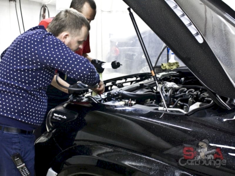 Безопасная мойка двигателя паром. Lexus LX 570