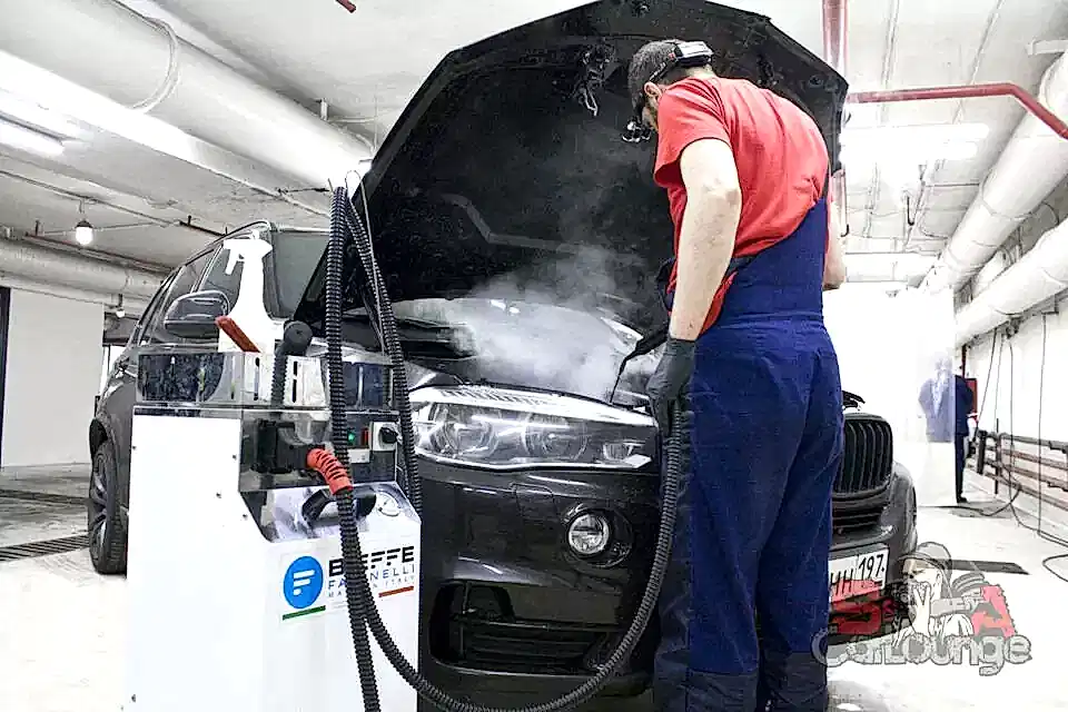 Мойка дизельного двигателя паром BMW X5
