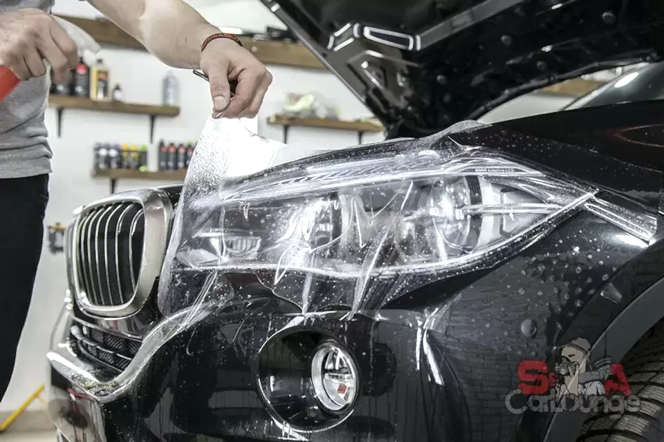 Оклейка зон риска антигравийной пленкой SunTek PPF и керамика кузова BMW X6